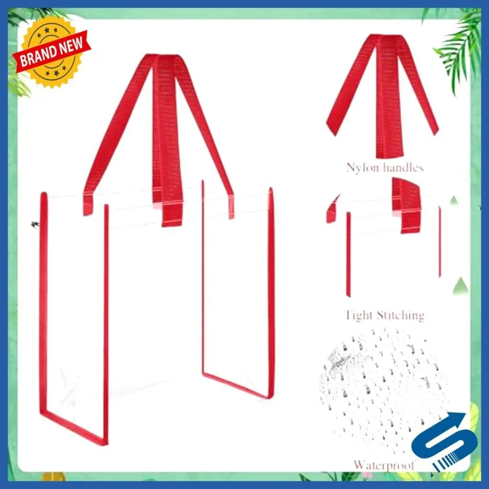 Clear PVC Tote Bags Stadium Approved Lightweight Waterproof Bulk Set